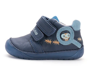 Lasten paljasjalka ensiaskelkengät - Bermud blue/ Ötökkäbongari - DD Step