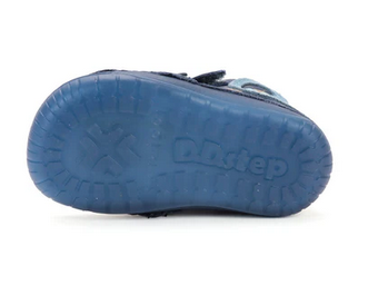 Lasten paljasjalka ensiaskelkengät - Bermud blue/ Ötökkäbongari - DD Step