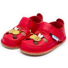 Lasten paljasjalkasandaalit-Maya bee/red - Dodo Shoes 