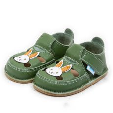 Lasten paljasjalkasandaalit- Bunny/ Green - Dodo Shoes  