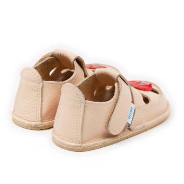 Lasten paljasjalkasandaalit- LadyBug/ Cream - Dodo Shoes 
