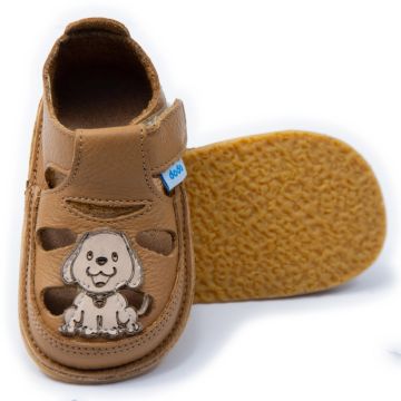 Lasten paljasjalkasandaalit- Puppy/Caramel - Dodo Shoes 