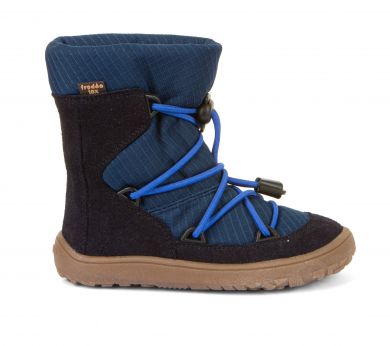 Lasten paljasjalka TEX talvisaappaat-dark blue- Track Wool Froddo
