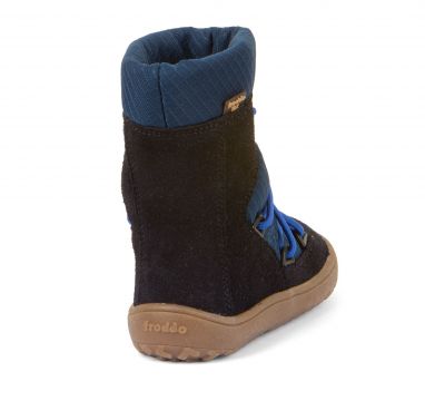 Lasten paljasjalka TEX talvisaappaat-dark blue- Track Wool Froddo