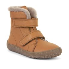  Lasten turkisvuoriset talvikengät-cognac-barefoot Furry boot Froddo 
