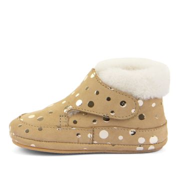 Lasten tossut lammasturkisvuorilla- Beige Dots - Furry Walkers Froddo