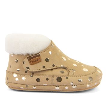 Lasten tossut lammasturkisvuorilla- Beige Dots - Furry Walkers Froddo