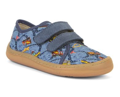 Lasten paljasjalka kangastennarit -Denim+/työkoneet - Froddo 