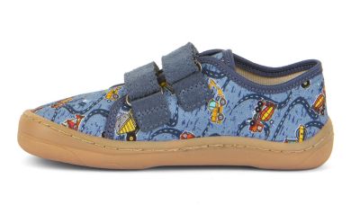 Lasten paljasjalka kangastennarit -Denim+/työkoneet - Froddo 