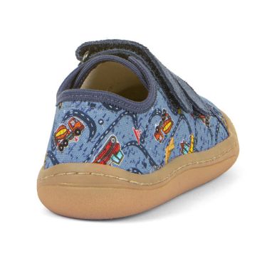 Lasten paljasjalka kangastennarit -Denim+/työkoneet - Froddo 