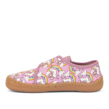 Lasten paljasjalka kangaskengät/yksi tarra -unicorn- Froddo 