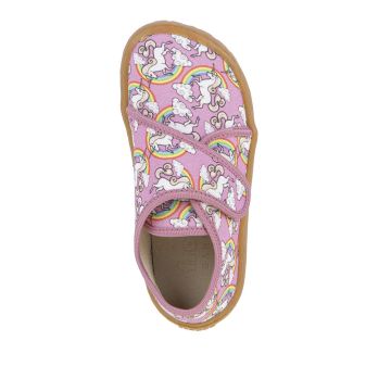 Lasten paljasjalka kangaskengät/yksi tarra -unicorn- Froddo 