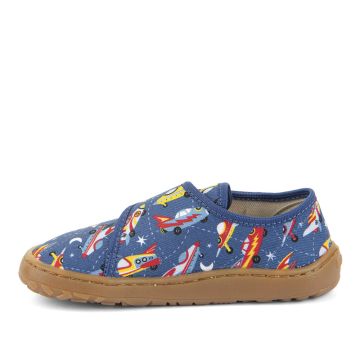 Lasten paljasjalka kangaskengät/yksi tarra -avaruus- Froddo 