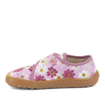 Lasten paljasjalka kangaskengät/yksi tarra -Flowers- Froddo
