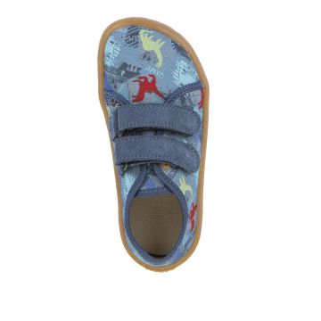 Lasten paljasjalka kangastennarit -Dark Denim/Dino - Froddo 