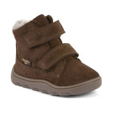  Lasten turkisvuoriset TEX-paljasjalka talvikengät - Dark Brown -ZERU Furry Froddo