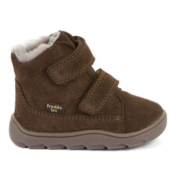 Lasten turkisvuoriset TEX-paljasjalka talvikengät - Dark Brown -ZERU Furry Froddo