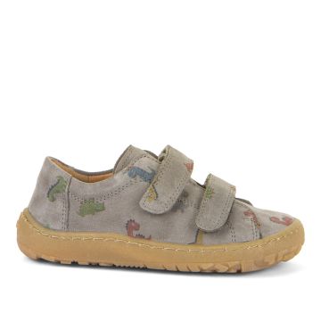 Lasten paljasjalka tarrakengät -Dino/grey- Base Froddo 
