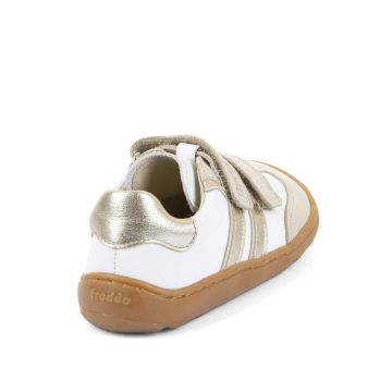 Lasten paljasjalka tarralenkkarit -white/gold- F-motion Froddo