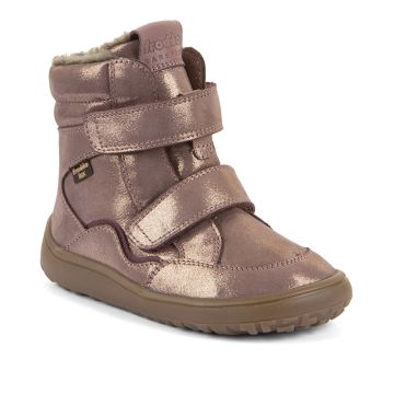 Lasten paljasjalka TEX Winter  talvikengät-Pink/Gold/Nahka -Froddo