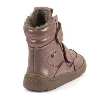 Lasten paljasjalka TEX Winter  talvikengät-Pink/Gold/Nahka -Froddo