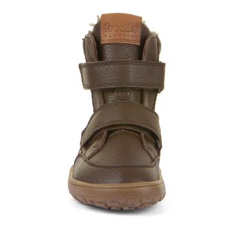 Lasten paljasjalka TEX Winter  talvikengät-Brown/Nahka -Froddo