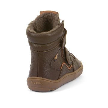 Lasten paljasjalka TEX Winter  talvikengät-Brown/Nahka -Froddo