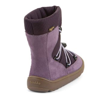 Lasten paljasjalka TEX talvisaappaat- Grape/wine -Track Wool Froddo