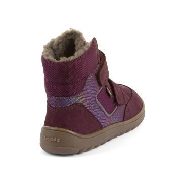Lasten paljasjalka TEX talvikengät- Bordeaux/Multicolor - Up Hill Wool Froddo 