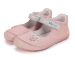 Lasten paljasjalkaremmikengät- metallic pink/kukat - D.D.Step 
