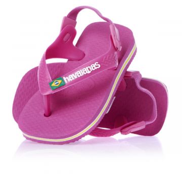 Pikkulasten flip flopit Baby Brasil logo -superpink-Havaianas