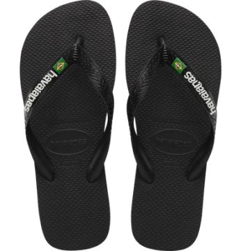 Miesten/naisten flip flopit Brasil logo musta -Havaianas