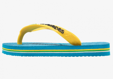 Lasten flip flopit brasil logo turkoosi -Havaianas