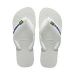 Valkoiset flip flopit- Brasil Logo Top Havaianas