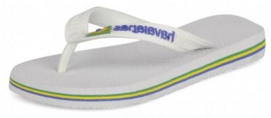 Valkoiset flip flopit- Brasil Logo Top Havaianas