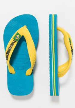 Lasten flip flopit brasil logo turkoosi -Havaianas