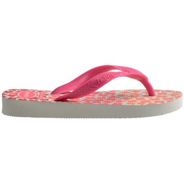 Lasten flip flopit Kids Flores- White/Pink -Havaianas