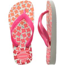 Lasten flip flopit Kids Flores- White/Pink -Havaianas