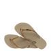 Flip flopit Slim Glitter II Sand/Golden light metal -Havaianas 
