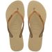 Flip flopit Slim Glitter II Sand/Golden light metal -Havaianas 