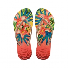 Tropical yellow flip flopit Slim -Havaianas  