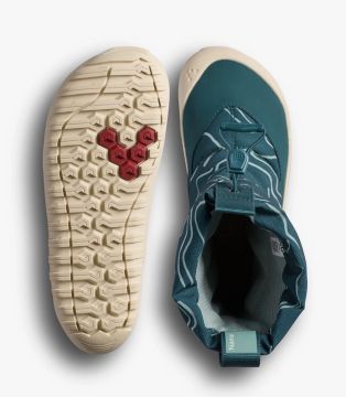 Lasten paljasjalka talvisaappaat Tracker Boot  - Deep Teal- Vivobarefoot 