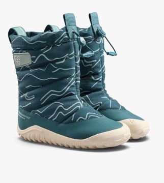 Lasten paljasjalka talvisaappaat Tracker Boot  - Deep Teal- Vivobarefoot 