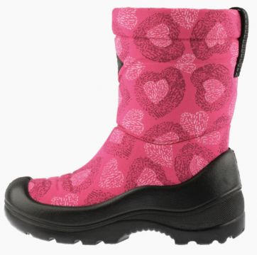Lasten talvisaappaat - pinkki sydän - Lumi Kuoma