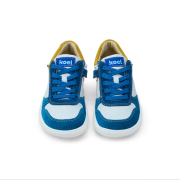 Lasten paljasjalkatennarit - Blue/Yellow  - Date Suede KOEL
