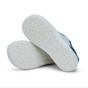 Lasten paljasjalkatennarit - Blue/Yellow  - Date Suede KOEL