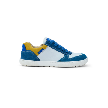 Lasten paljasjalkatennarit - Blue/Yellow  - Date Suede KOEL