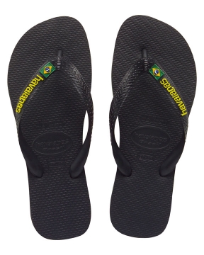Miesten/naisten flip flopit Brasil logo musta -Havaianas