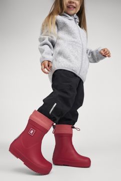 Lasten lämminvuoriset paljasjalkakumisaappaat - Cranberry - Thermo-Ankka Reima
