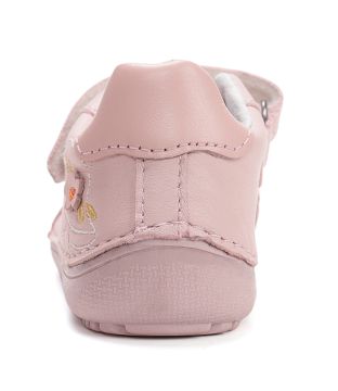 Lasten paljasjalkakengät- Baby Pink/kukka - D.D.Step 